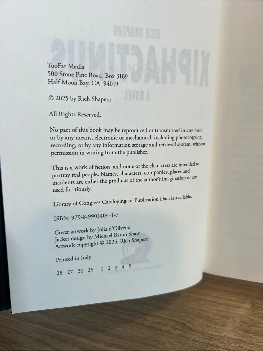 Xiphactinus Rich Shapero Hardcover Book 2025 Silicon Valley Satire Fiction⁠